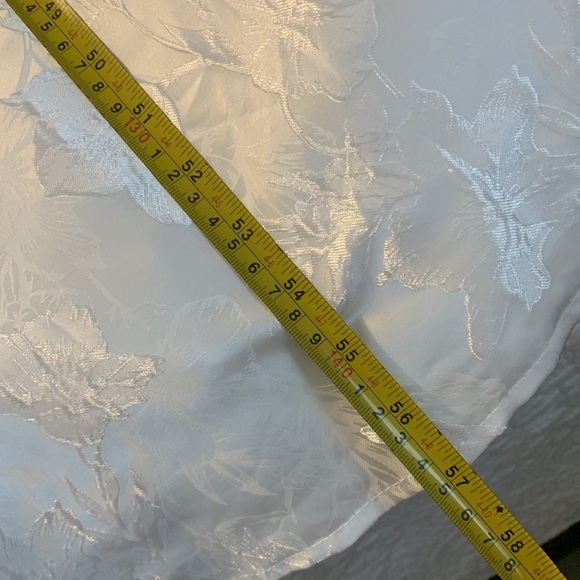 Lulus With Passion White Floral Print Jacquard Sleeveless Maxi Dress size S new - Picture 11 of 16